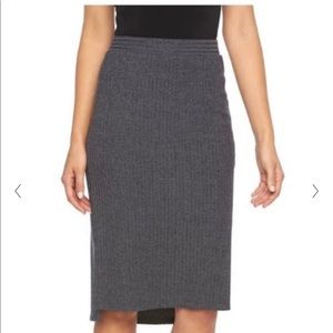 Grey ribbed pencil skirt size XS